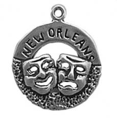 Charms. Sterling Silver, 18.1mm Width by 2.6mm Length by 21.4mm Height, New Orleans Charm. Quantity Per Pack: 1 Piece.