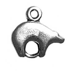 Charms. Sterling Silver, 11.2mm Width by 2.3mm Length by 10.9mm Height, Bear Charm. Quantity Per Pack: 1 Piece.