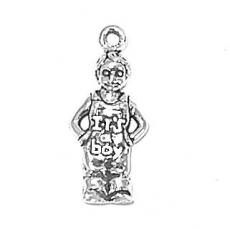 Charms. Sterling Silver, 10.4mm Width by 3.3mm Length by 23.5mm Height, 