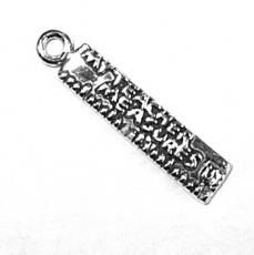 Charms. Sterling Silver, 4.6mm Width by 1.7mm Length by 21.4mm Height, 