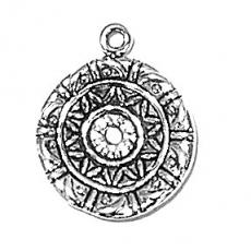 Charms. Sterling Silver, 17.2mm Width by 3.5mm Length by 21.1mm Height, Decorative Plate Charm. Quantity Per Pack: 1 Piece.