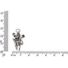 Load image into Gallery viewer, Sterling Silver, 8.7mm Width by 15.5mm Length by 25.5mm Height, Two Moose Dancing Charm. Quantity Per Pack: 1 Piece.
