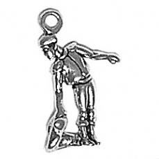 Charms. Sterling Silver, 10.6mm Width by 5.5mm Length by 19.1mm Height, Matador Charm. Quantity Per Pack: 1 Piece.