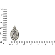 Load image into Gallery viewer, Sterling Silver, 12.5mm Width by 1.8mm Length by 21.0mm Height, Native Paint Brush Plant Charm. Quantity Per Pack: 1 Piece.
