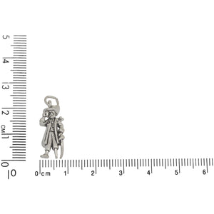 Sterling Silver, 5.3mm Width by 9.6mm Length by 22.3mm Height, Pirate Charm. Quantity Per Pack: 1 Piece.