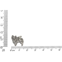 Load image into Gallery viewer, Sterling Silver, 15.4mm Width by 5.2mm Length by 13.9mm Height, Pomeranian Dog Charm. Quantity Per Pack: 1 Piece.
