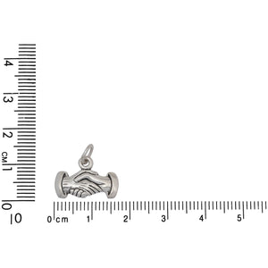 Sterling Silver, 17.1mm Width by 1.8mm Length by 11.5mm Height, Friendship Hands Charm. Quantity Per Pack: 1 Piece.