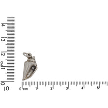 Load image into Gallery viewer, Sterling Silver, 9.3mm Width by 5.7mm Length by 18.8mm Height, Conch Shell Charm. Quantity Per Pack: 1 Piece.
