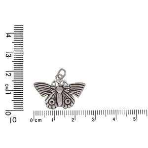 Sterling Silver, 25.9mm Width by 2.8mm Length by 18.0mm Height, Butterfly Charm. Quantity Per Pack: 1 Piece.