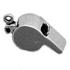 Charms. Sterling Silver, 8.1mm Width by 6.4mm Length by 17.9mm Height, Whistle Charm. Quantity Per Pack: 1 Piece.