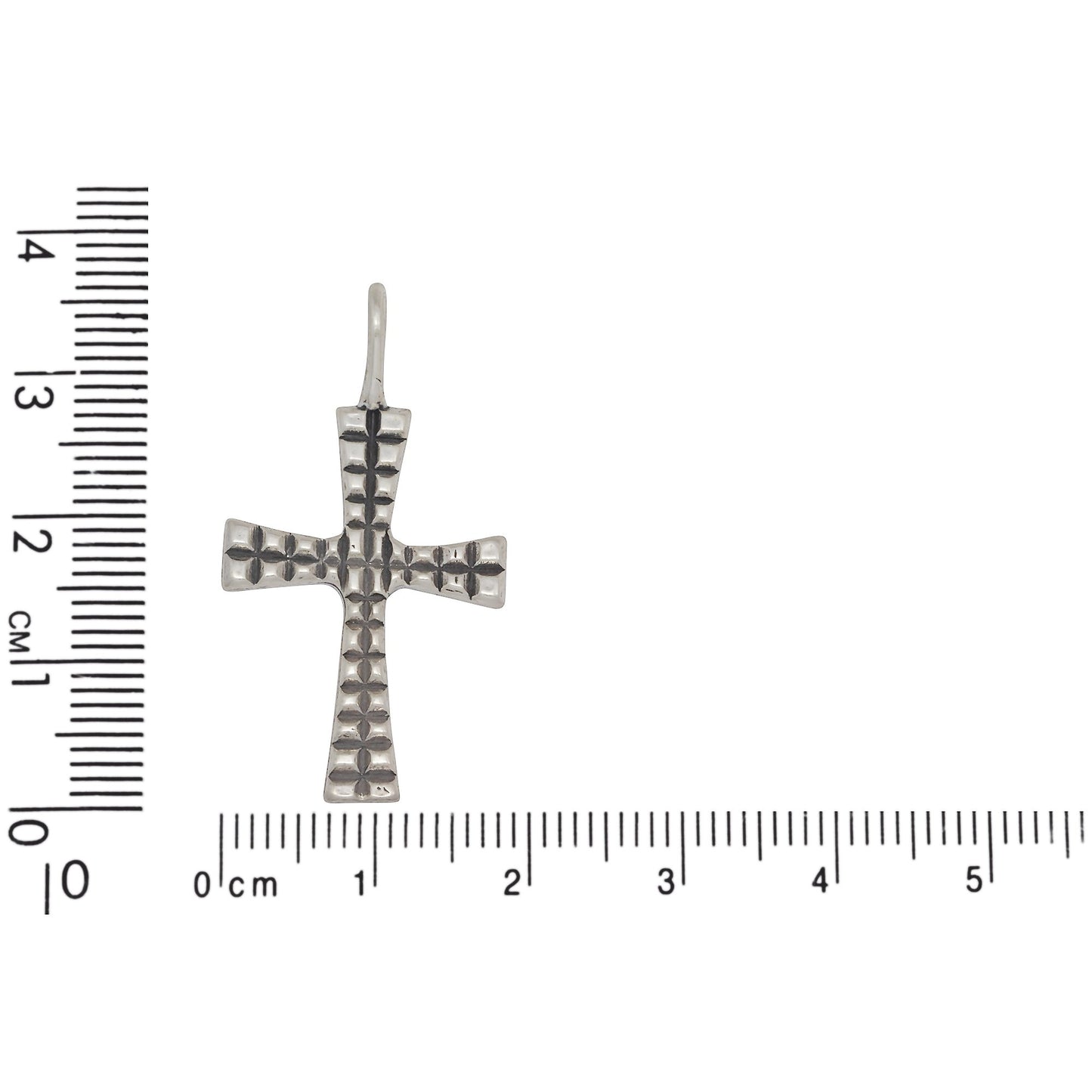 Sterling Silver, 18.6mm Width by 5.6mm Length by 35.0mm Height, Cross Pendant. Quantity Per Pack: 1 Piece.