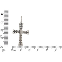 Load image into Gallery viewer, Sterling Silver, 18.6mm Width by 5.6mm Length by 35.0mm Height, Cross Pendant. Quantity Per Pack: 1 Piece.
