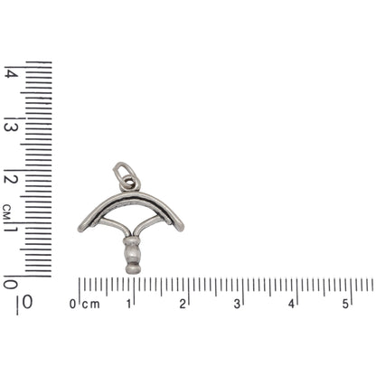 Sterling Silver, 19.6mm Width by 4.4mm Length by 18.6mm Height, Horse Brush Charm. Quantity Per Pack: 1 Piece.