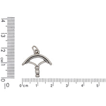 Load image into Gallery viewer, Sterling Silver, 19.6mm Width by 4.4mm Length by 18.6mm Height, Horse Brush Charm. Quantity Per Pack: 1 Piece.
