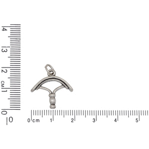 Sterling Silver, 19.6mm Width by 4.4mm Length by 18.6mm Height, Horse Brush Charm. Quantity Per Pack: 1 Piece.