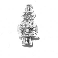 Charms. Sterling Silver, 9.0mm Width by 11.1mm Length by 19.2mm Height, Leprechaun Charm. Quantity Per Pack: 1 Piece.