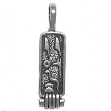 Charms. Sterling Silver, 9.3mm Width by 6.6mm Length by 35.5mm Height, Cartouche Pendant. Quantity Per Pack: 1 Piece.