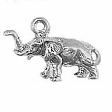 Charms. Sterling Silver, 18.4mm Width by 8.5mm Length by 12.4mm Height, Elephant Charm. Quantity Per Pack: 1 Piece.