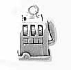 Charms. Sterling Silver, 10.9mm Width by 8.4mm Length by 14.8mm Height, Slot Machine Charm. Quantity Per Pack: 1 Piece.