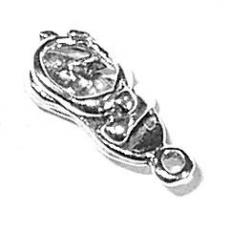 Charms. Sterling Silver, 5.9mm Width by 4.3mm Length by 14.7mm Height, Sandal Charm. Quantity Per Pack: 1 Piece.