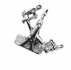 Charms. Sterling Silver, 7.3mm Width by 18.2mm Length by 14.3mm Height, Kids on Teeter Totter Charm. Quantity Per Pack: 1 Piece.