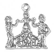 Charms. Sterling Silver, 20.8mm Width by 3.9mm Length by 19.6mm Height, Adopt A Kid Charm. Quantity Per Pack: 1 Piece.