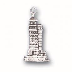 Charms. Sterling Silver, 11.7mm Width by 8.2mm Length by 23.3mm Height, Lighthouse Charm. Quantity Per Pack: 1 Piece.