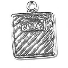 Charms. Sterling Silver, 13.1mm Width by 3.2mm Length by 16.6mm Height, Weight Scale Charm. Quantity Per Pack: 1 Piece.