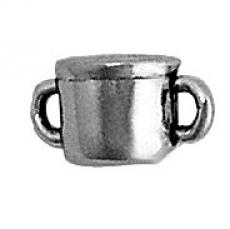 Charms. Sterling Silver, 7.5mm Width by 8.7mm Length by 13.9mm Height, Baby Cup Charm. Quantity Per Pack: 1 Piece.