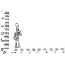 Load image into Gallery viewer, Sterling Silver, 9.6mm Width by 4.5mm Length by 28.5mm Height, Michelangelo&#39;s David Statue Charm. Quantity Per Pack: 1 Piece.
