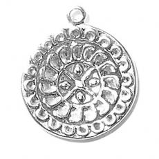 Charms. Sterling Silver, 19.4mm Width by 3.9mm Length by 22.0mm Height, Textured Plate Charm. Quantity Per Pack: 1 Piece.