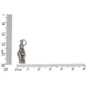 Sterling Silver, 7.6mm Width by 4.8mm Length by 22.4mm Height, Jesus Charm. Quantity Per Pack: 1 Piece.