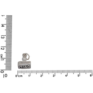 Sterling Silver, 10.5mm Width by 7.9mm Length by 13.7mm Height, "PAID" Stamp Charm. Quantity Per Pack: 1 Piece.