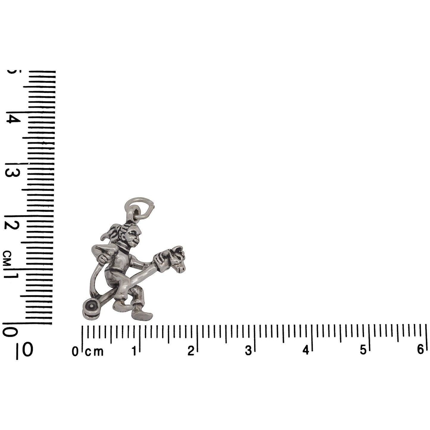 Sterling Silver, 11.4mm Width by 15.2mm Length by 22.6mm Height, Child Riding Stick Horse Charm. Quantity Per Pack: 1 Piece.