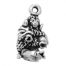 Charms. Sterling Silver, 11.3mm Width by 11.3mm Length by 20.2mm Height, Baa Baa Black Sheep Charm. Quantity Per Pack: 1 Piece.