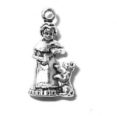 Charms. Sterling Silver, 11.4mm Width by 8.2mm Length by 22.0mm Height, Old Mother Hubbard Charm. Quantity Per Pack: 1 Piece.