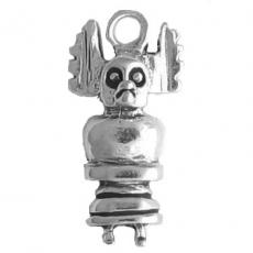 Charms. Sterling Silver, 9.3mm Width by 5.2mm Length by 19.3mm Height, Kachina Charm. Quantity Per Pack: 1 Piece.