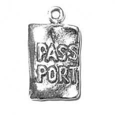 Charms. Sterling Silver, 10.3mm Width by 3.0mm Length by 17.8mm Height, Passport Charm. Quantity Per Pack: 1 Piece.