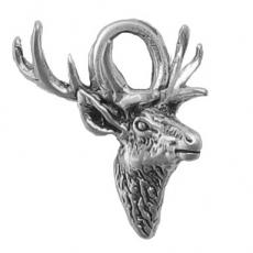 Charms. Sterling Silver, 16.1mm Width by 16.2mm Length by 18.0mm Height, Elk Head Charm. Quantity Per Pack: 1 Piece.