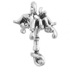 Charms. Sterling Silver, 15.1mm Width by 14.3mm Length by 21.9mm Height, Itsy Bitsy Spider Charm. Quantity Per Pack: 1 Piece.