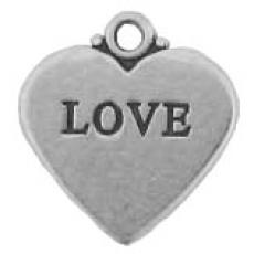 Charms. Sterling Silver, 17.1mm Width by 1.0mm Length by 18.2mm Height, 