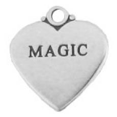 Charms. Sterling Silver, 17.1mm Width by 1.0mm Length by 18.2mm Height, 