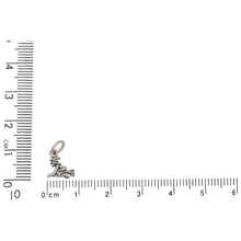 Load image into Gallery viewer, Sterling Silver, 9.2mm Width by 3.3mm Length by 10.7mm Height, Witch on Broom Charm. Quantity Per Pack: 1 Piece.
