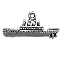 Load image into Gallery viewer, Charms. Sterling Silver, 21.2mm Width by 3.9mm Length by 9.6mm Height, Titanic Charm. Quantity Per Pack: 1 Piece.
