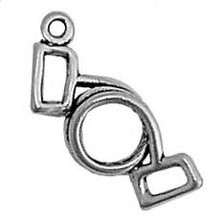 Load image into Gallery viewer, Charms. Sterling Silver, 9.3mm Width by 3.8mm Length by 22.3mm Height, Fitness Equipment Charm. Quantity Per Pack: 1 Piece.
