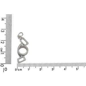 Sterling Silver, 9.3mm Width by 3.8mm Length by 22.3mm Height, Fitness Equipment Charm. Quantity Per Pack: 1 Piece.