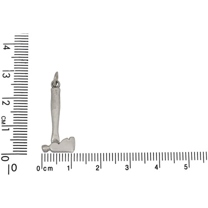Sterling Silver, 11.7mm Width by 2.3mm Length by 25.9mm Height, Hatchet Charm. Quantity Per Pack: 1 Piece.
