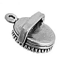 Load image into Gallery viewer, Charms. Sterling Silver, 11.2mm Width by 7.3mm Length by 15.4mm Height, Dandy Horse Brush Charm. Quantity Per Pack: 1 Piece.
