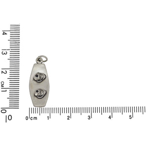 Sterling Silver, 10.0mm Width by 6.5mm Length by 26.0mm Height, Wake Board Charm. Quantity Per Pack: 1 Piece.