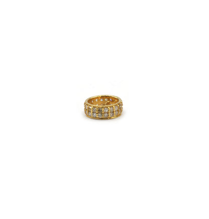 14K Gold 8 mm Round Tyre Pave Diamond Bead .14K Gold Diamond Beads Tyre, Genuine handmade pave diamond Beads.